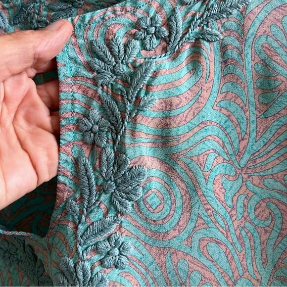 Amaya 100% Silk Embroidered Blouse Tunic - Picture 3 of 11